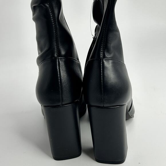 NEW Steve Madden Lamarca Tall Black Wide Calf Boots Size 8.5 WC Stretch Heels - Picture 6 of 7